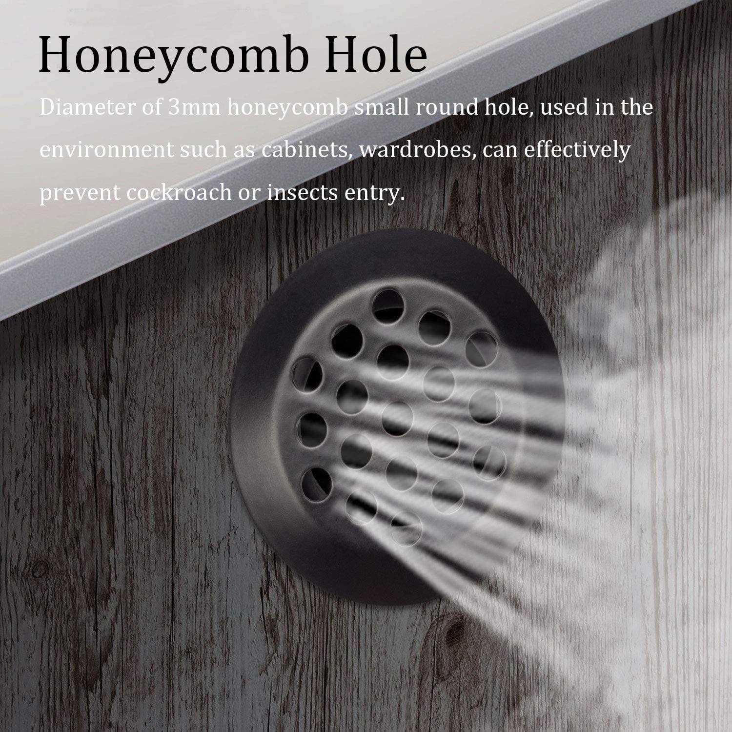 NACX 20 Pcs Air Vents 53mm Circular Soffit Vent Stainless Steel Round Vent Mesh Hole Louver for Kitchen Bathroom Cabinet Wardrobe - Image 3