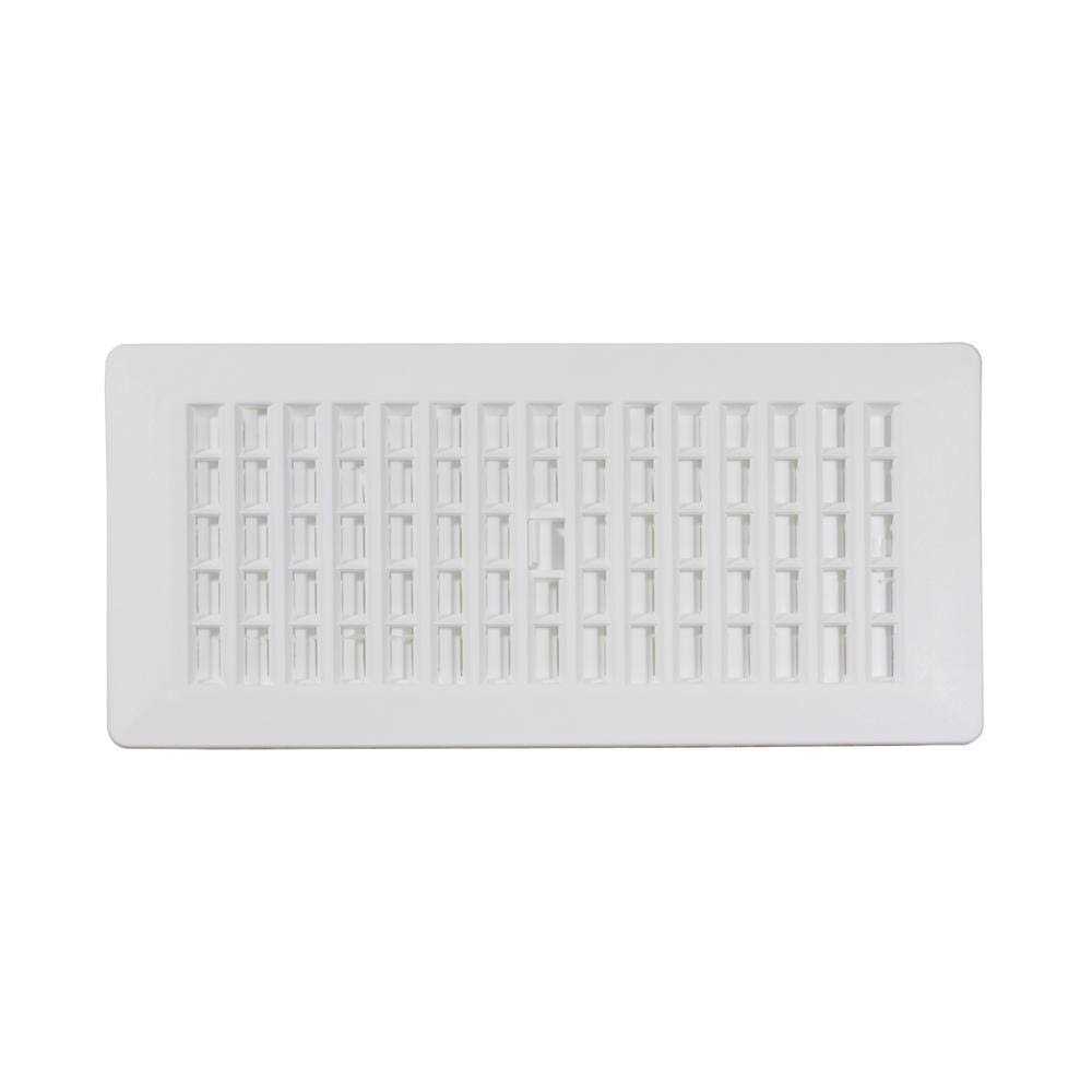 Decor Grates Pl410 wh 4 Inch by 10 Inch Plastic Floor Register - Image 4