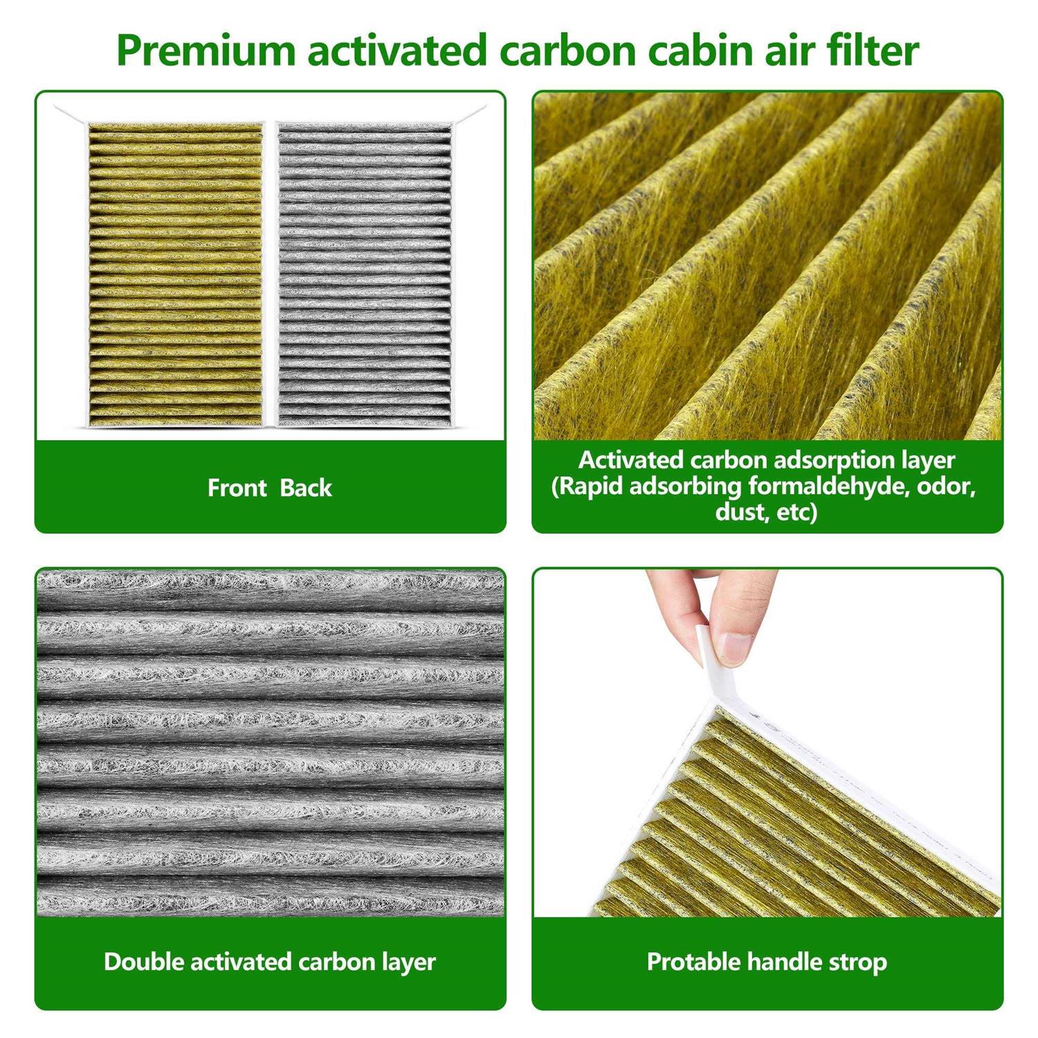Cabin Air Filter for Tesla Model 3 Air Filter for Tesla Model Y Cabin Air Filter Tesla Air Filter with Activated Carbon Arlalta Premium HEPA Cabin - Image 5