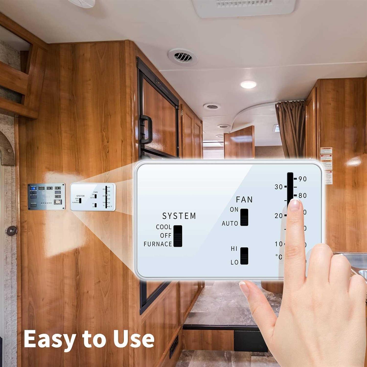 RV Thermostat Briidea RV Analog Thermostat - Image 3