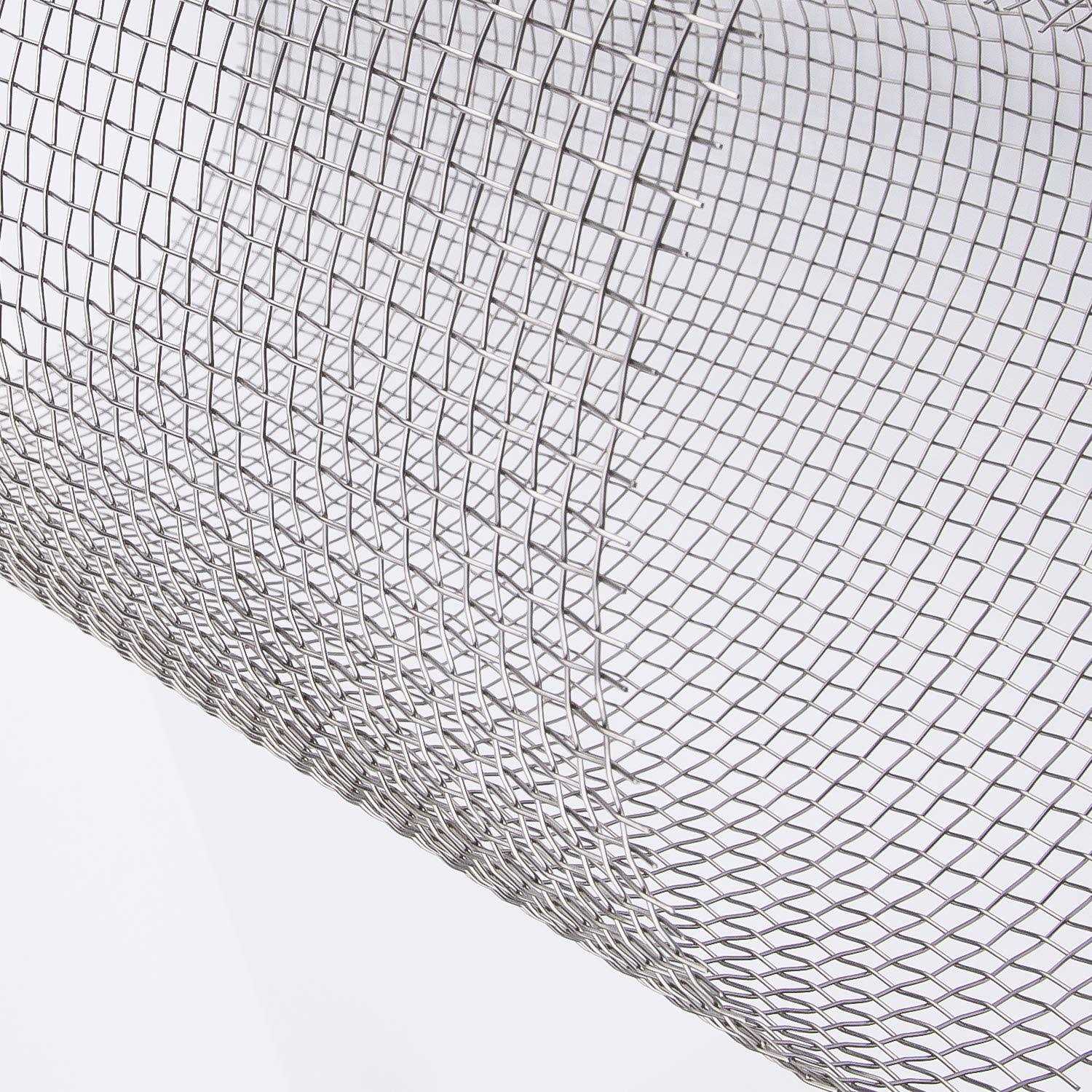 AIEX 304 Stainless Steel Woven Wire 5 Mesh for Air Ventilation Protecting Mesh Vent Metal Screens for Bugs and Rodents Metal Security Guard Garden - Image 5
