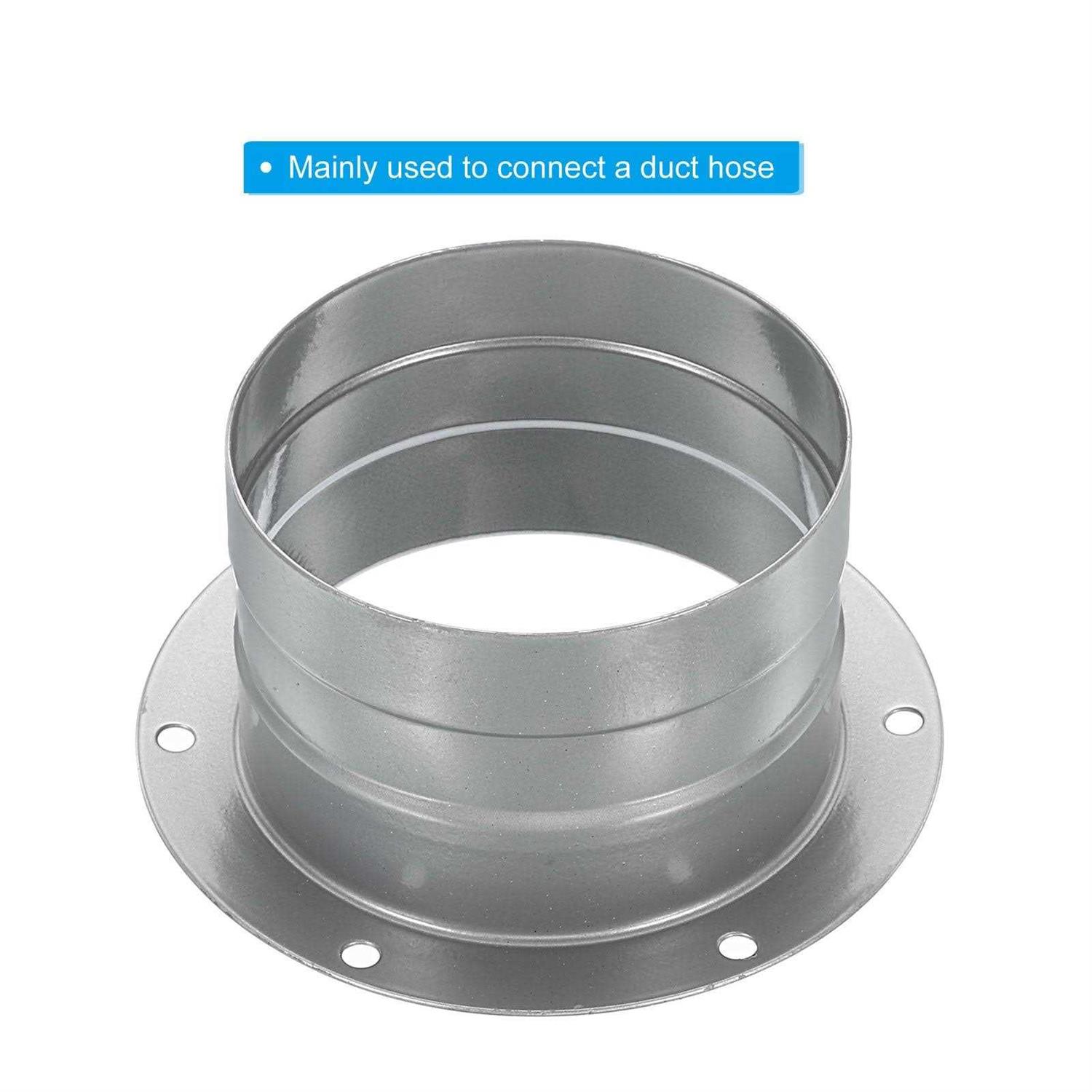 Harfington Duct Connector Flange Metal Straight Pipe Exhaust Hose Flange for Heating Cooling Ventilation HVAC System - Image 4
