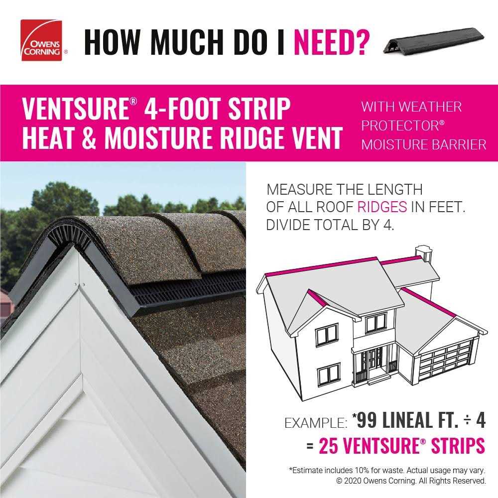 Owens Corning VentSure 15-in x 48-in Black Plastic Stick Roof Ridge Vent - Image 2