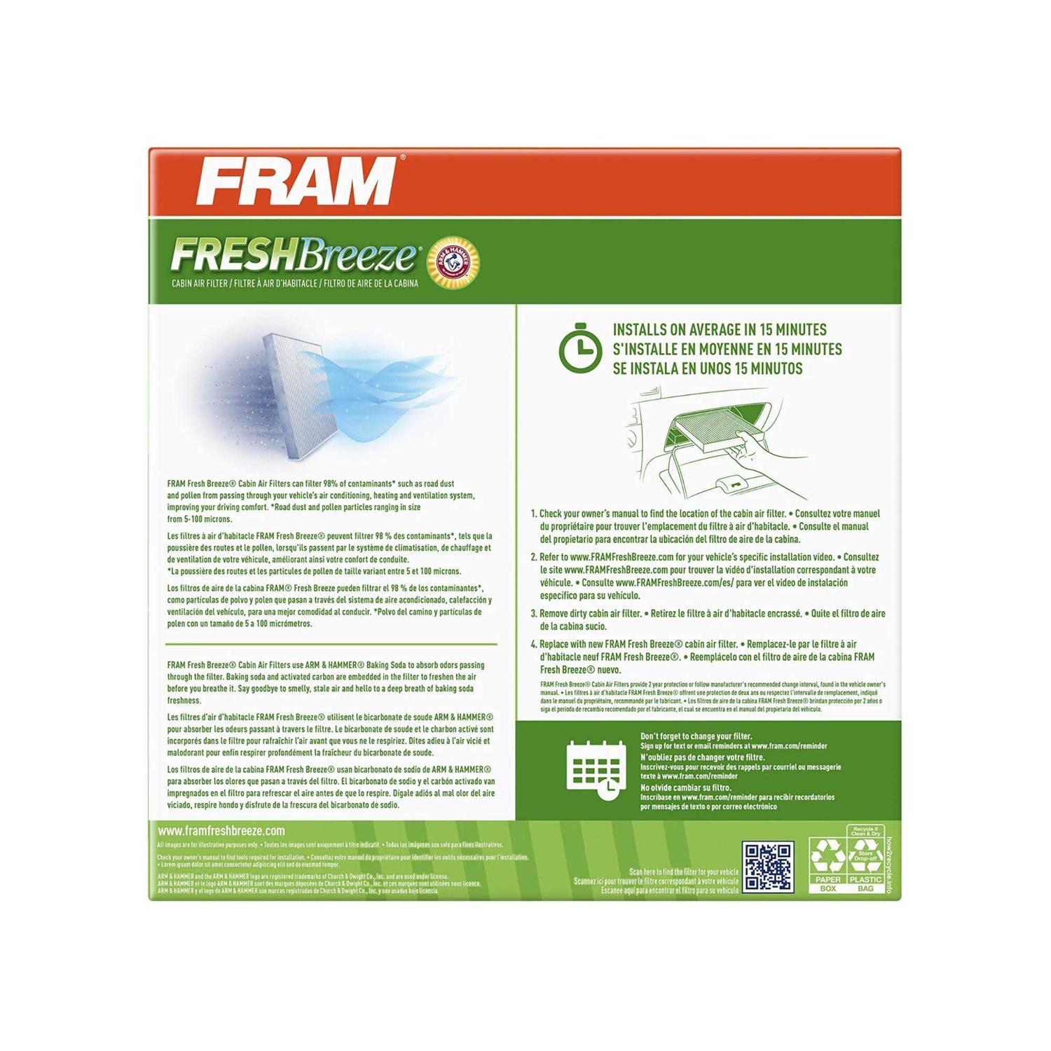Fram CF8603A Fresh Breeze Cabin Air Filter - Image 3