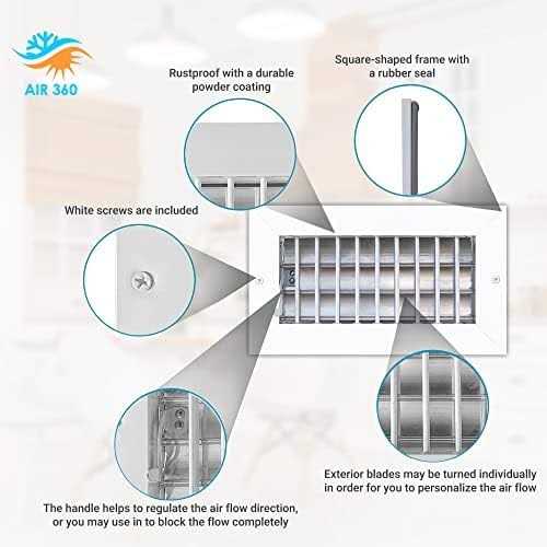 Air 360 Air Vent Covers Wall AC Grille – Premium Register Vent Cover – Durable Rustproof Aluminum - Image 4