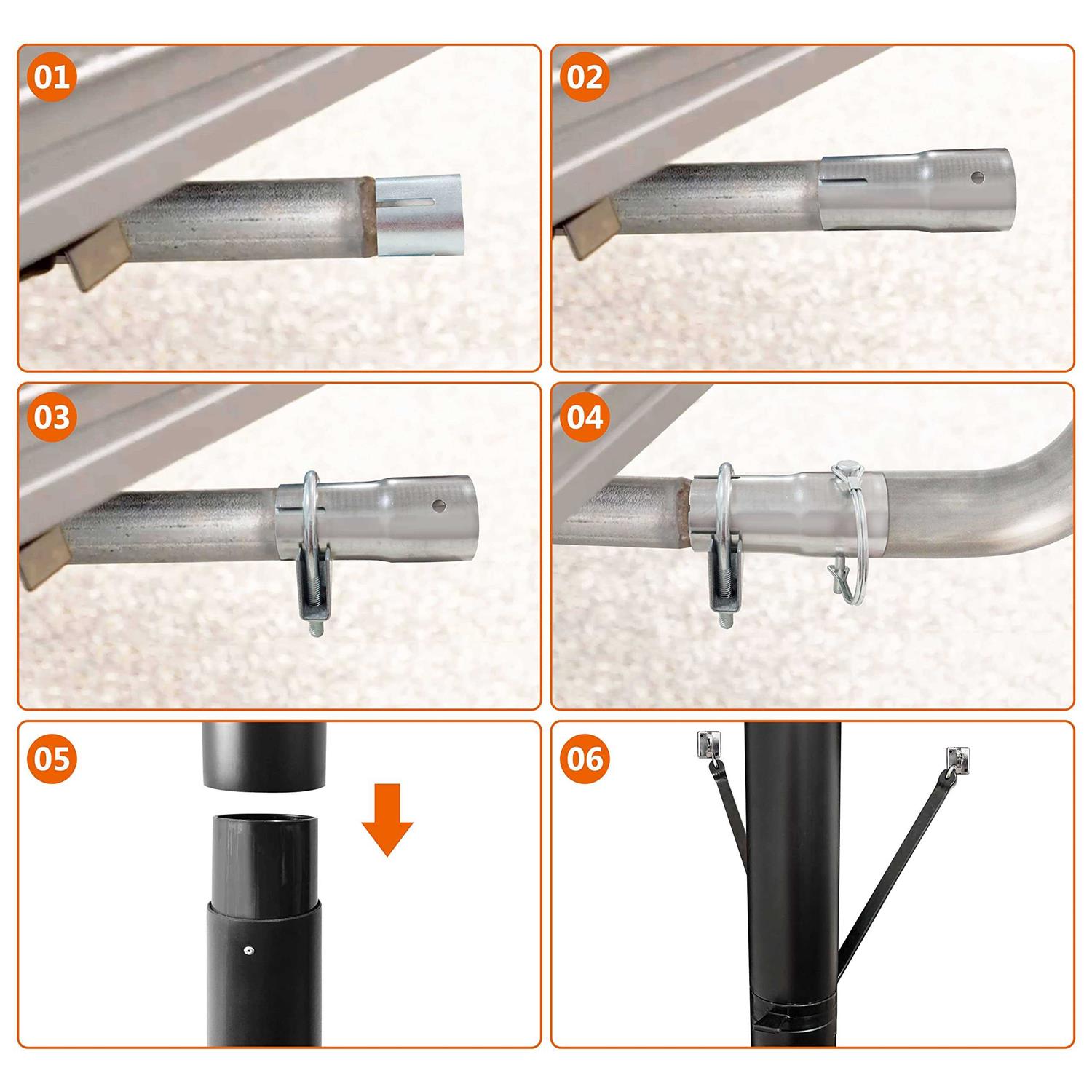 Fdsnh Generator Exhaust Venting System 44461 fit for Most Rv Exhaust Systems, Reduce Generator Fumes and Noise - Image 5