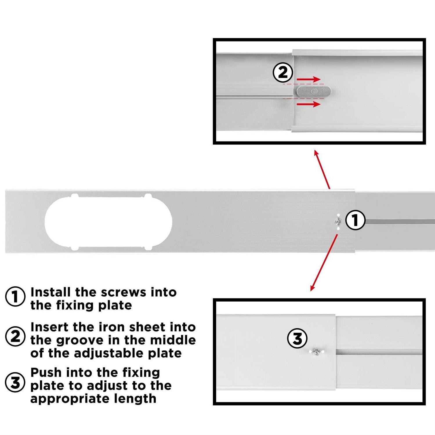 TURBRO Portable Air Conditioner Window Vent Kit Window Slide Kit Plate - Image 4