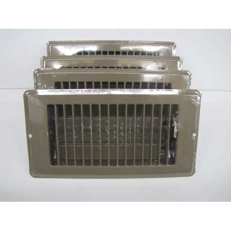 Mobile Home RV Parts Floor Register 4 inch x 10 inch Brown Metal Floor Vent. Lot of 4
