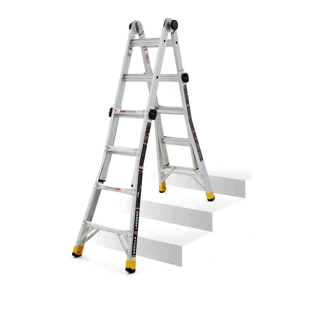 Gorilla Ladders 14 ft. Reach MPXA Aluminum Multi-Position Ladder with 300 lbs. Load Capacity - Image 5