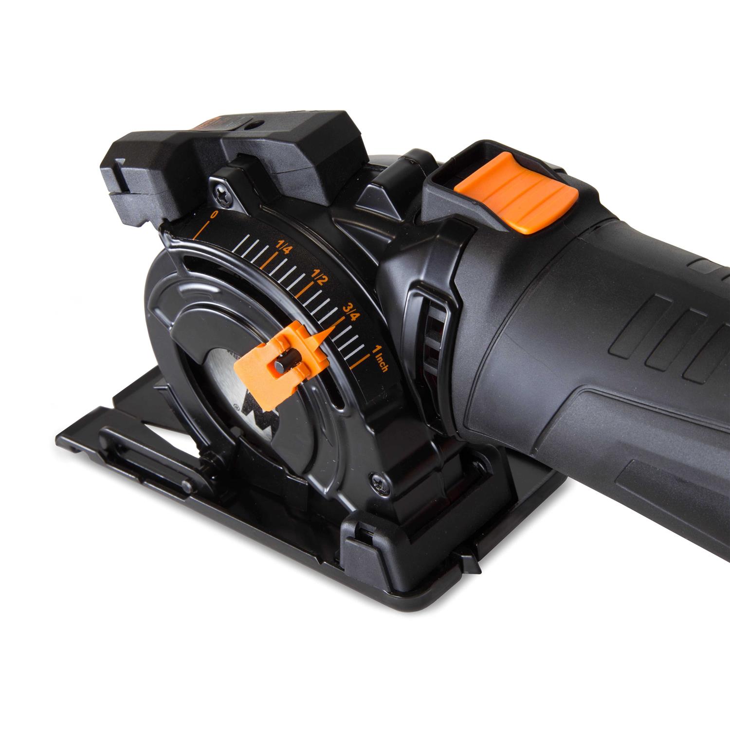 WEN 4.2-Amp 3-3/8-Inch Plunge Cut Compact Circular Saw with Laser, Carrying Case and Three Blades - Image 5