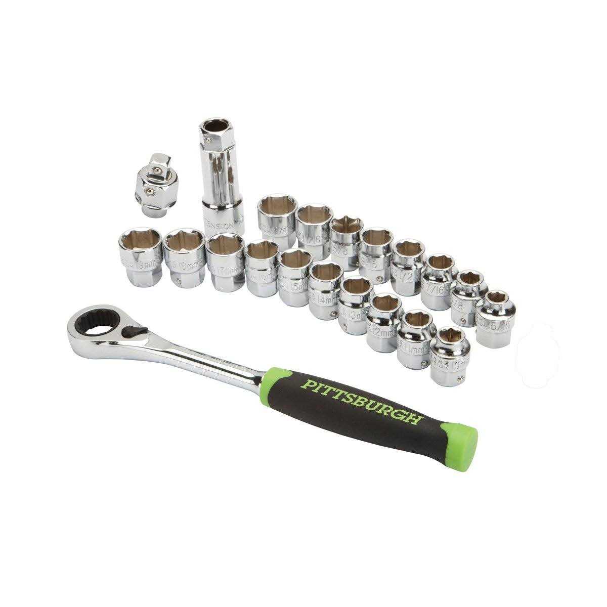 Pittsburgh SAE and Metric Go-Thru Socket Set