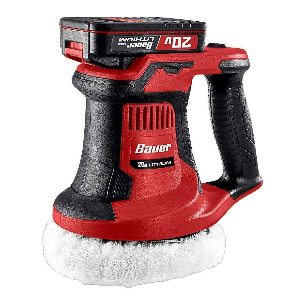 Bauer 20V Cordless 6 in. Compact Orbital Polisher/Buffer – Tool Only
