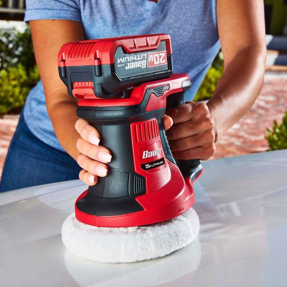 Bauer 20V Cordless 6 in. Compact Orbital Polisher/Buffer – Tool Only - Image 2