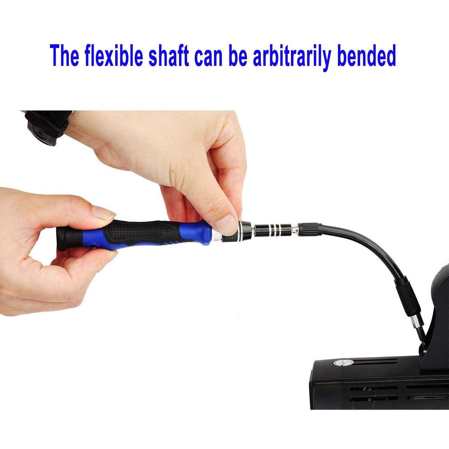 61 in 1 Professional Computer Repair Screwdriver Set, Precision PC, Laptop Repair Tool Kit, with 56 Magnetic Bit and Flexible Shaft - Image 2