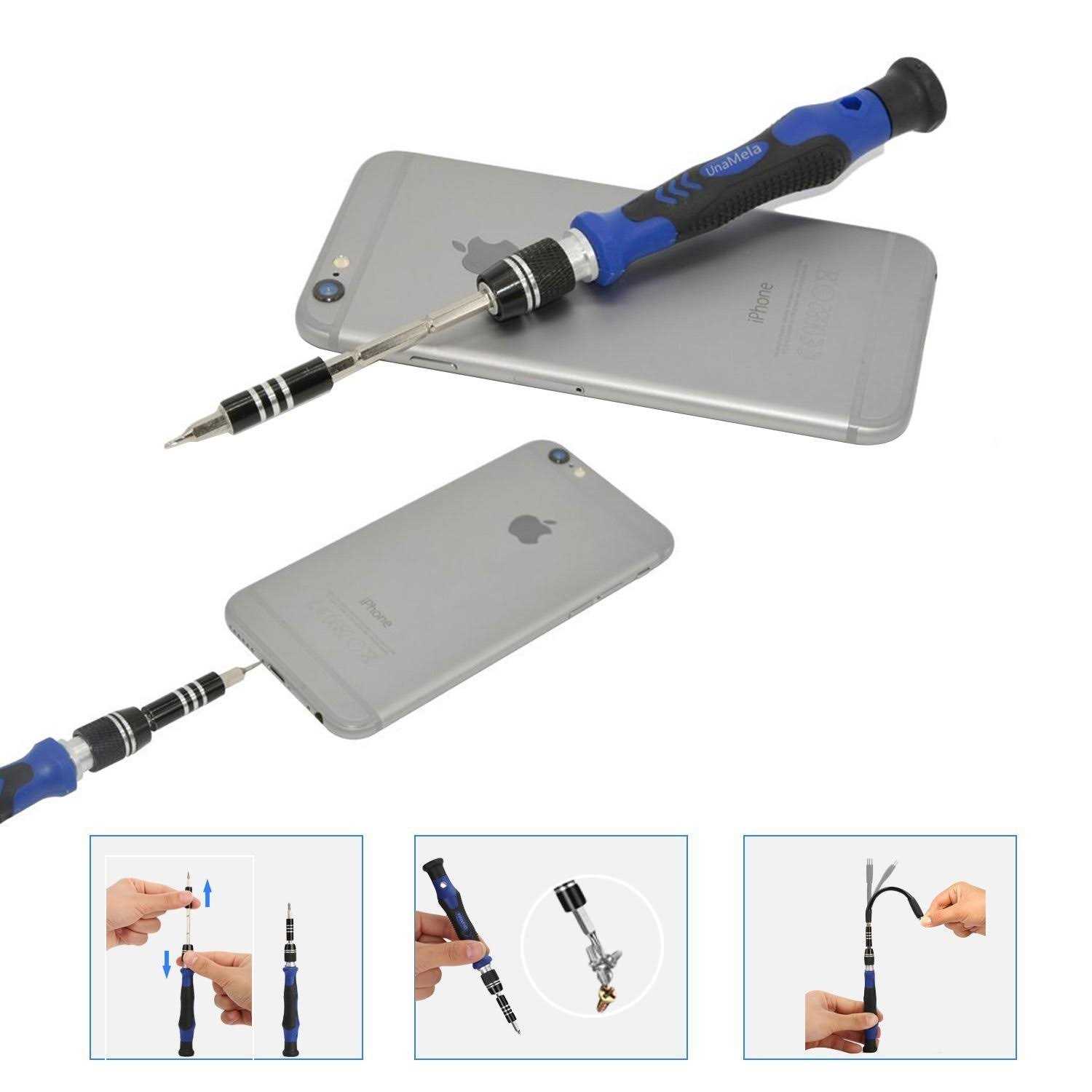 61 in 1 Professional Computer Repair Screwdriver Set, Precision PC, Laptop Repair Tool Kit, with 56 Magnetic Bit and Flexible Shaft - Image 4