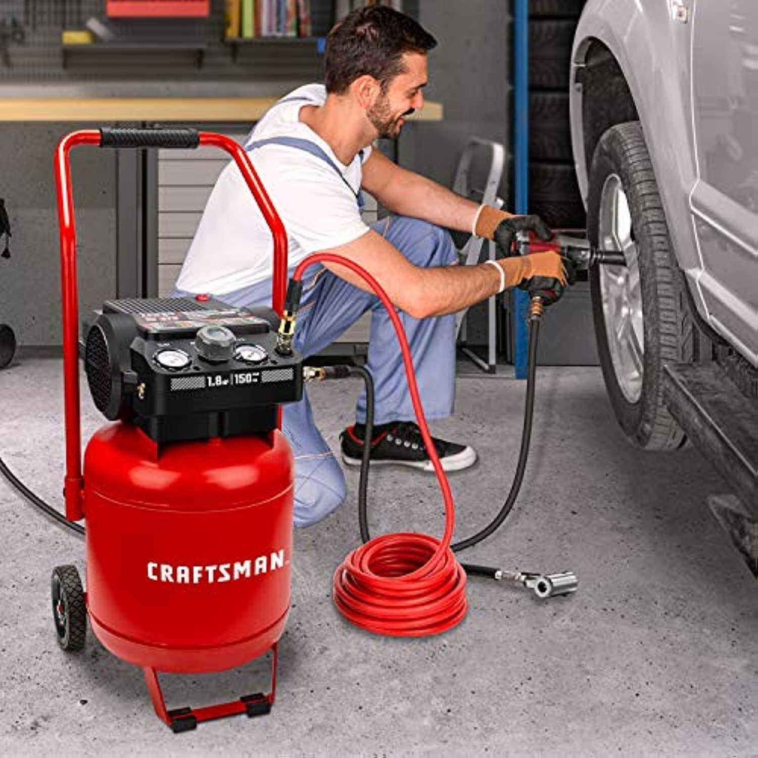 Craftsman 10 gal Vertical Portable Air Compressor Tank 150 psi 1.8 HP - Image 3