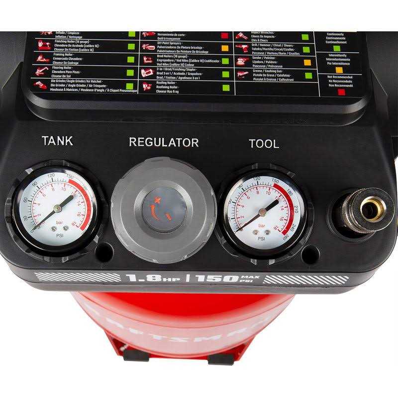 Craftsman 10 gal Vertical Portable Air Compressor Tank 150 psi 1.8 HP - Image 5