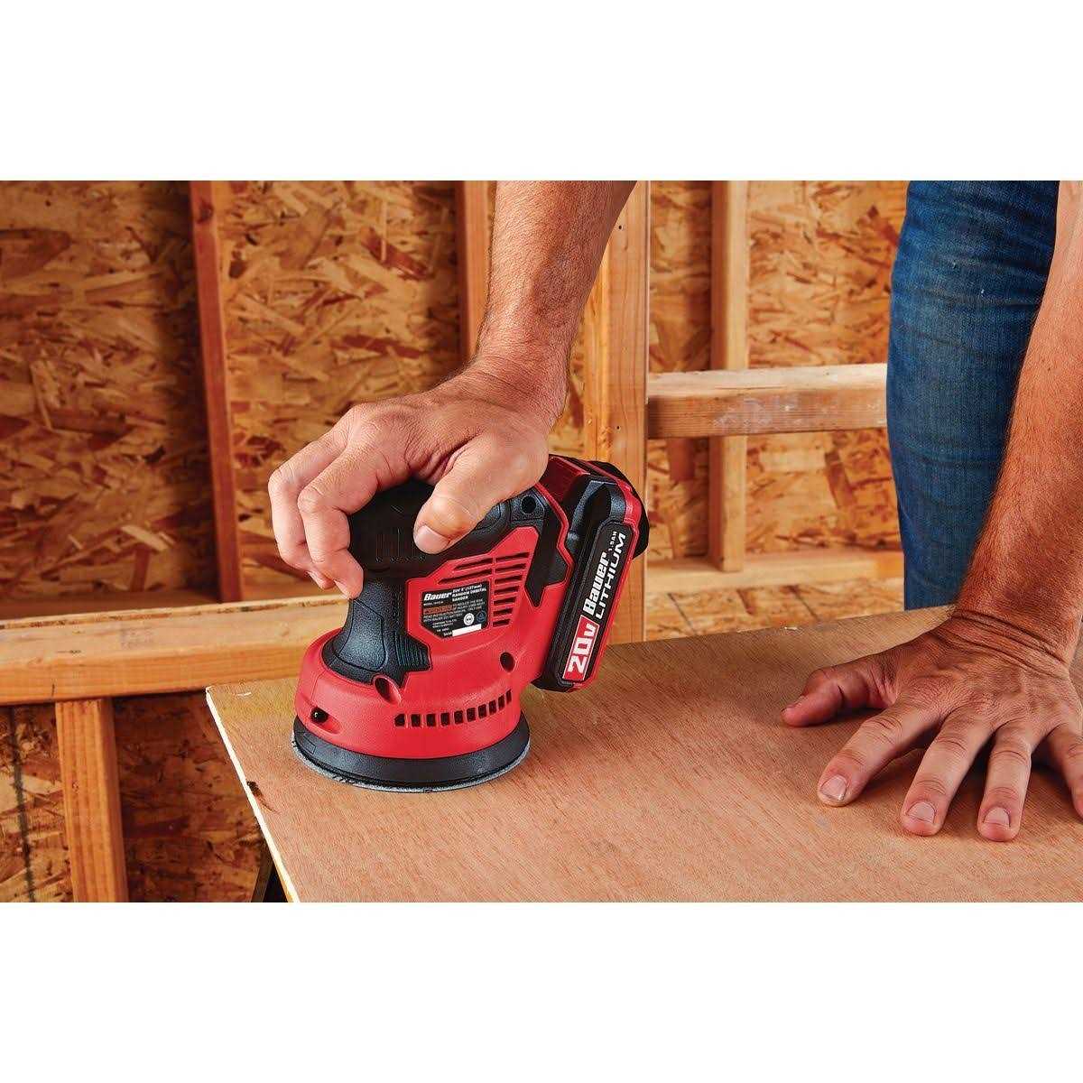 Bauer 20V Cordless 5 in. Random Orbit Sander with Dust Bag - Image 4