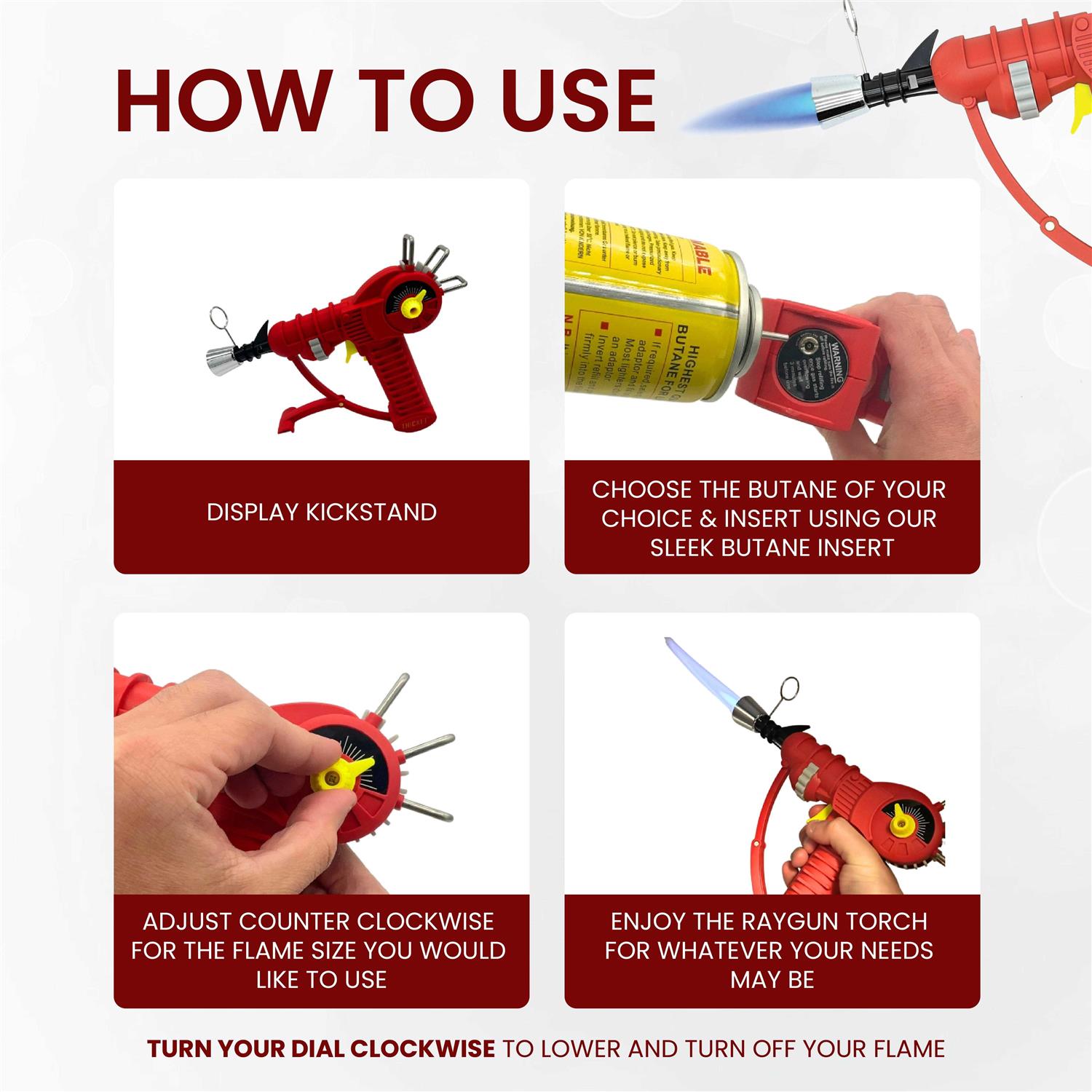 Thicket Raygun Torch, Adjustable Flame and Safety Lock - Image 3