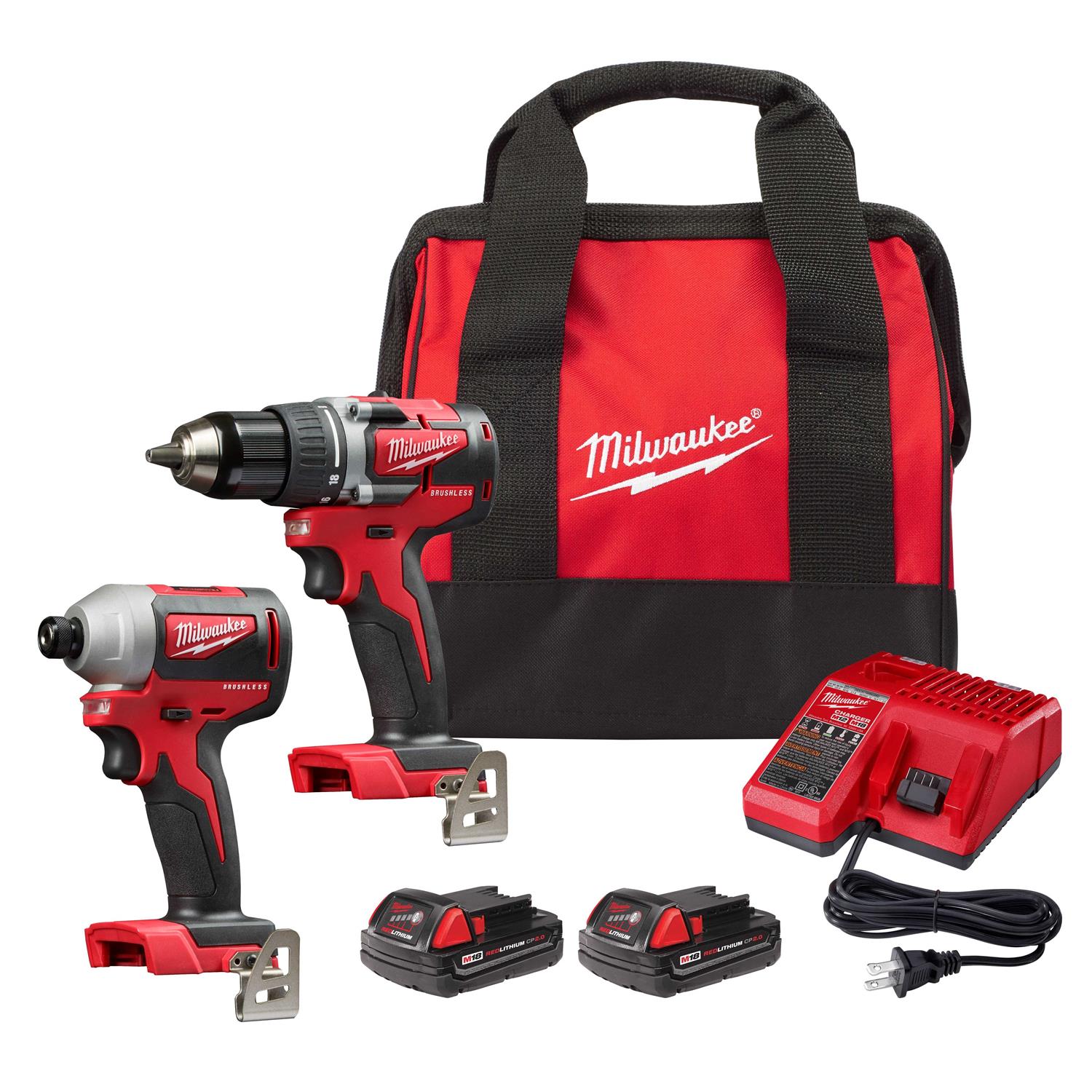 Milwaukee M18 Compact Brushless Drill/Impact Driver Combo Kit