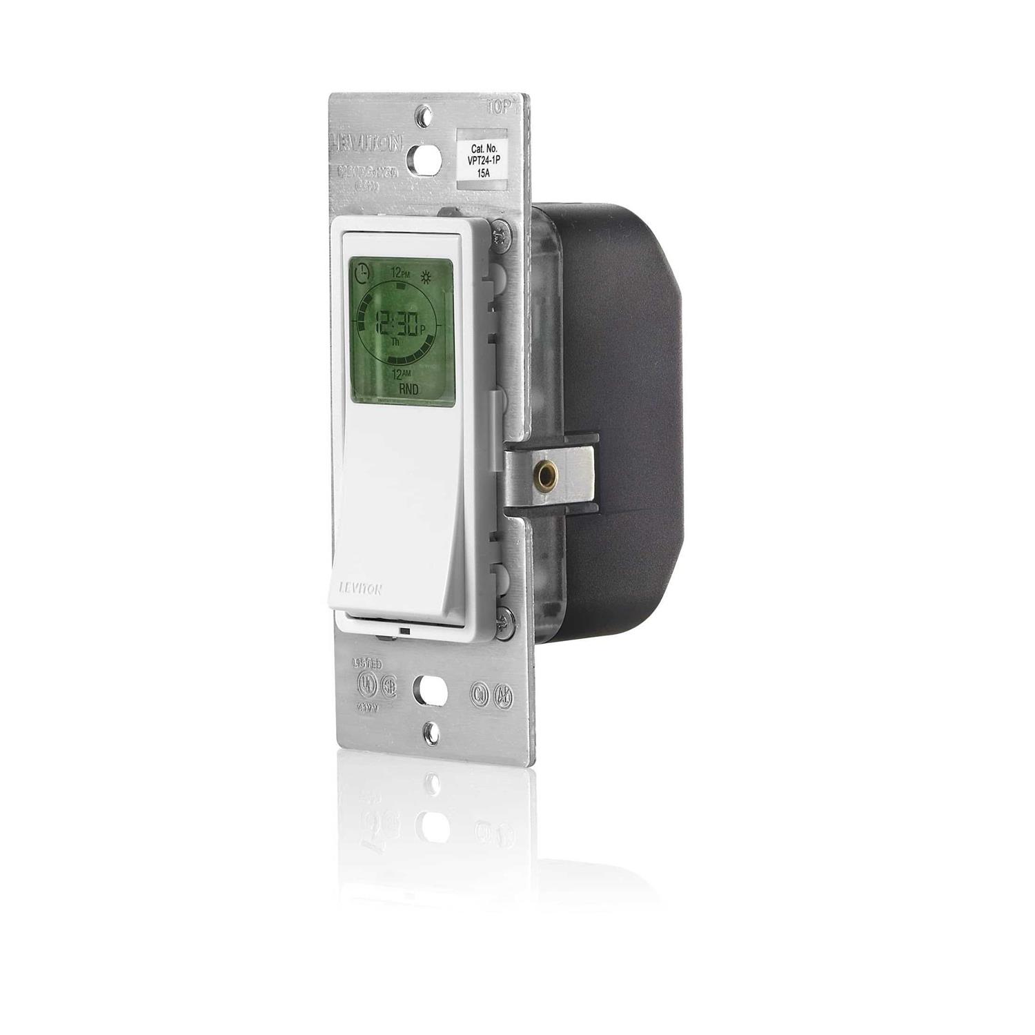 Leviton VPT24-1PZ Vizia 24-Hour Programmable Indoor Timer with Astronomical Clock VPT24-742 - Image 2