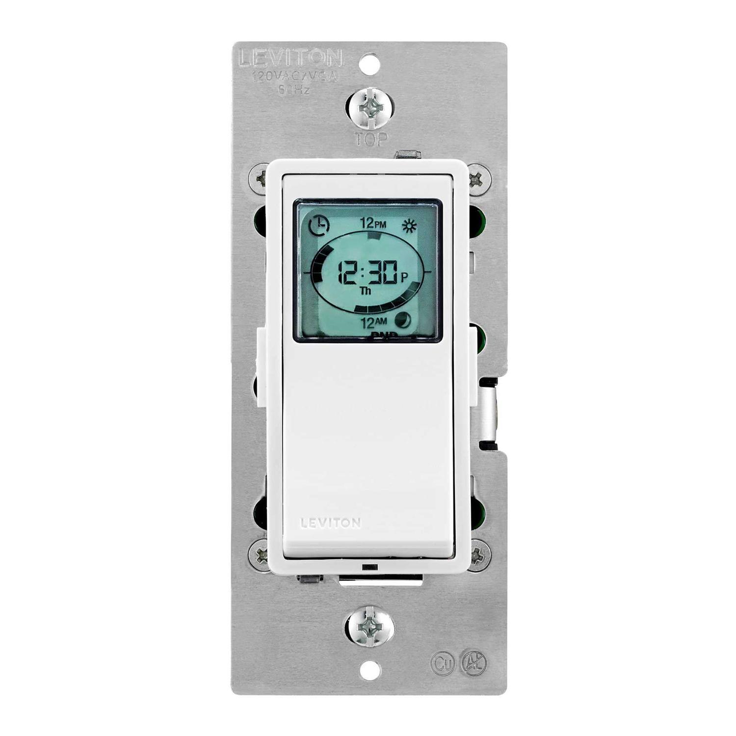 Leviton VPT24-1PZ Vizia 24-Hour Programmable Indoor Timer with Astronomical Clock VPT24-742 - Image 3