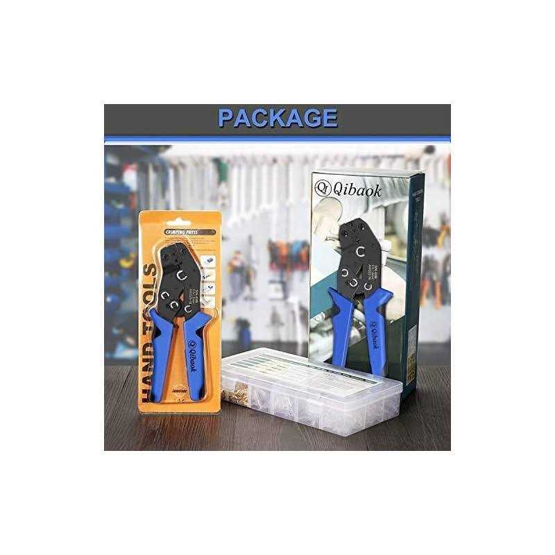 Qibaok Wire Terminal Crimping Tool Kit Qibaok Ratcheting Wire Crimper AWG 22-16 with 500PCS Female Male Spade Connectors - Image 3