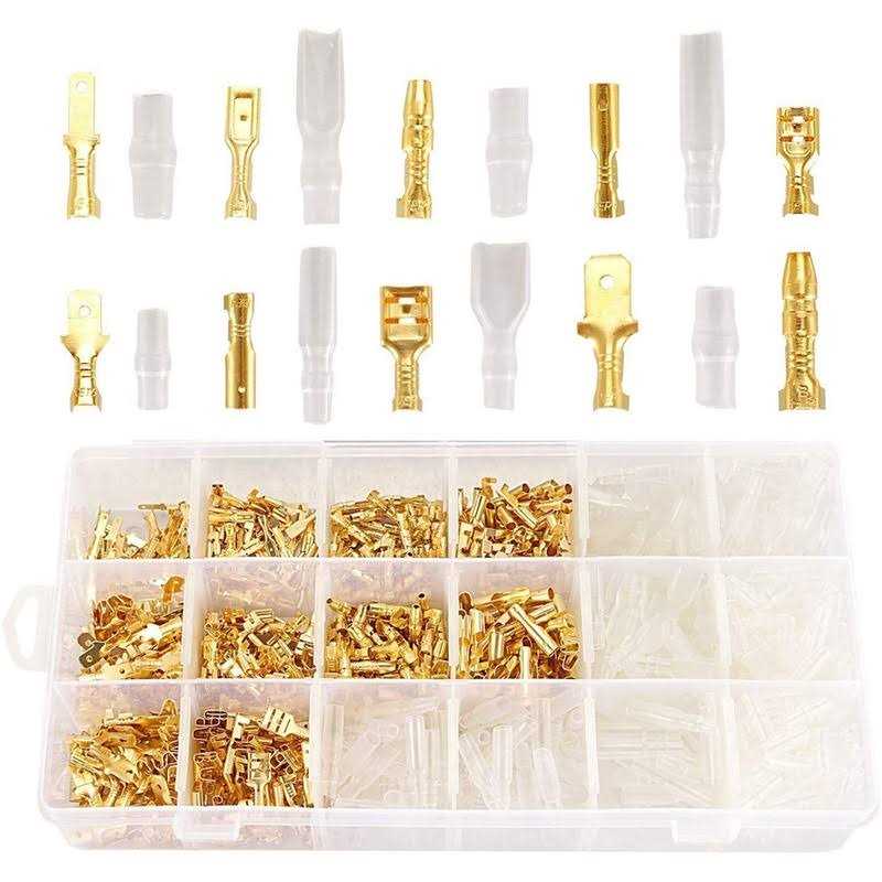 Qibaok Wire Terminal Crimping Tool Kit Qibaok Ratcheting Wire Crimper AWG 22-16 with 500PCS Female Male Spade Connectors - Image 4