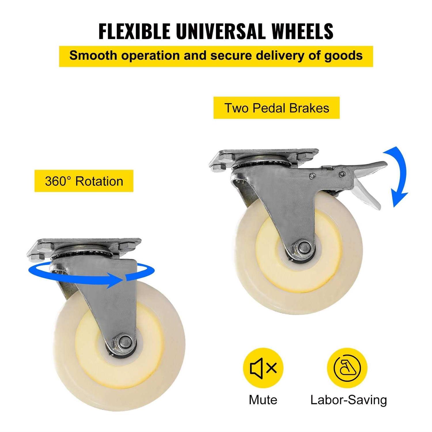 VEVOR 3000lbs Drywall Cart Dolly Handling Sheetrock Sheet Panel Service Cart - Image 3
