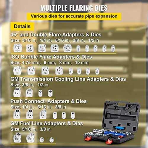 VEVOR Hydraulic Flaring Tool Kit 45 Double Flaring Tool Brake Repair Brake Flaring Tools - Image 3