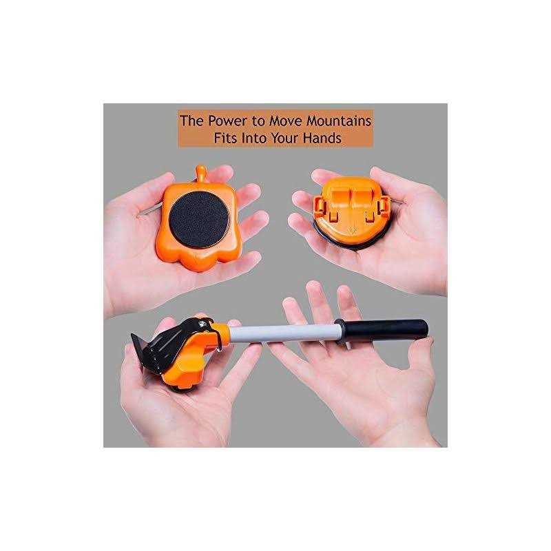 MouZie Heavy Duty Furniture Lifter 4 Appliance Roller Sliders with 660 lbs Load Capacity Wheels + Adjustable Height Lifting Tool Lever Suitable - Image 2