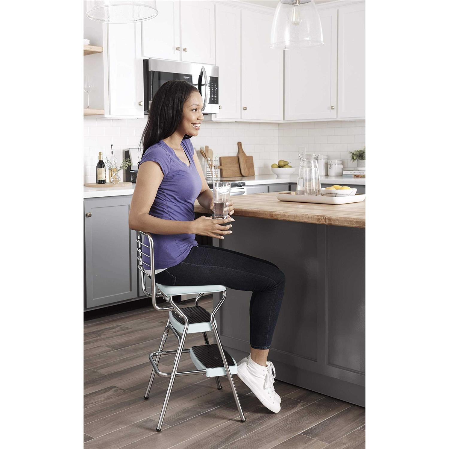 Cosco Stylaire Retro Chair/Step Stool with Flip-Up Seat - Image 4