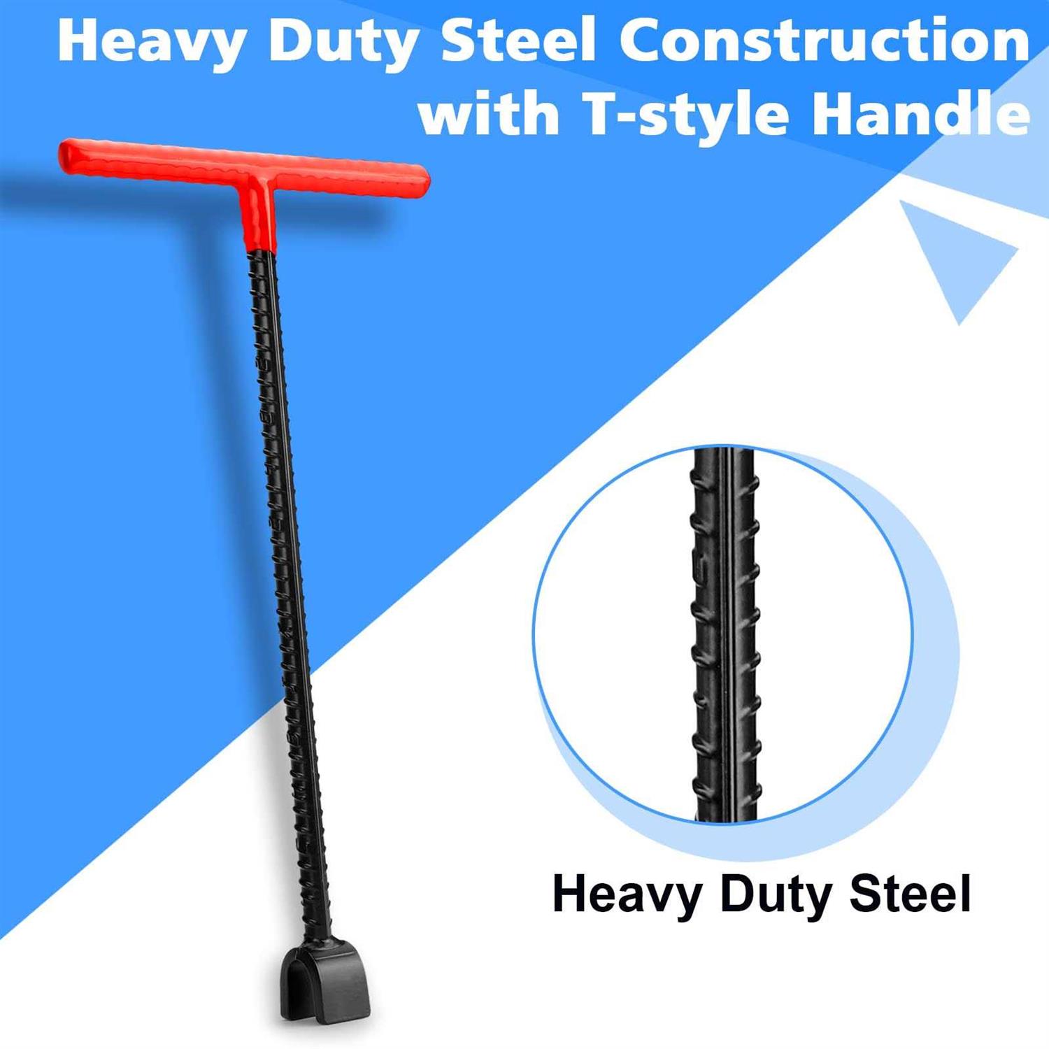 Eapele Water Meter Key 16 inch Enforced Steel T-Handle With 4-way Multi-Functional Universal Cross Key - Image 3