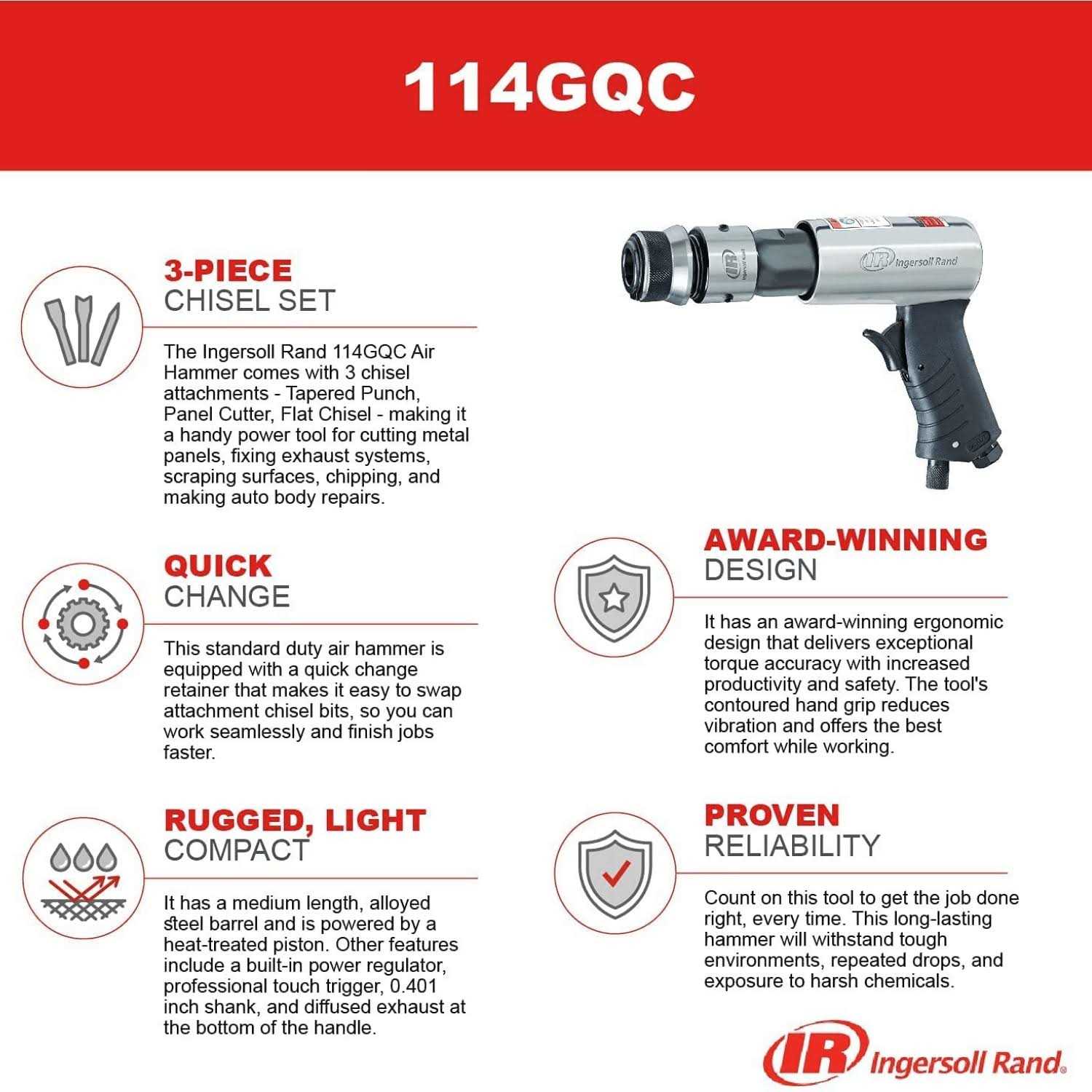 Ingersoll Rand 114GQC Air Hammer - Image 4