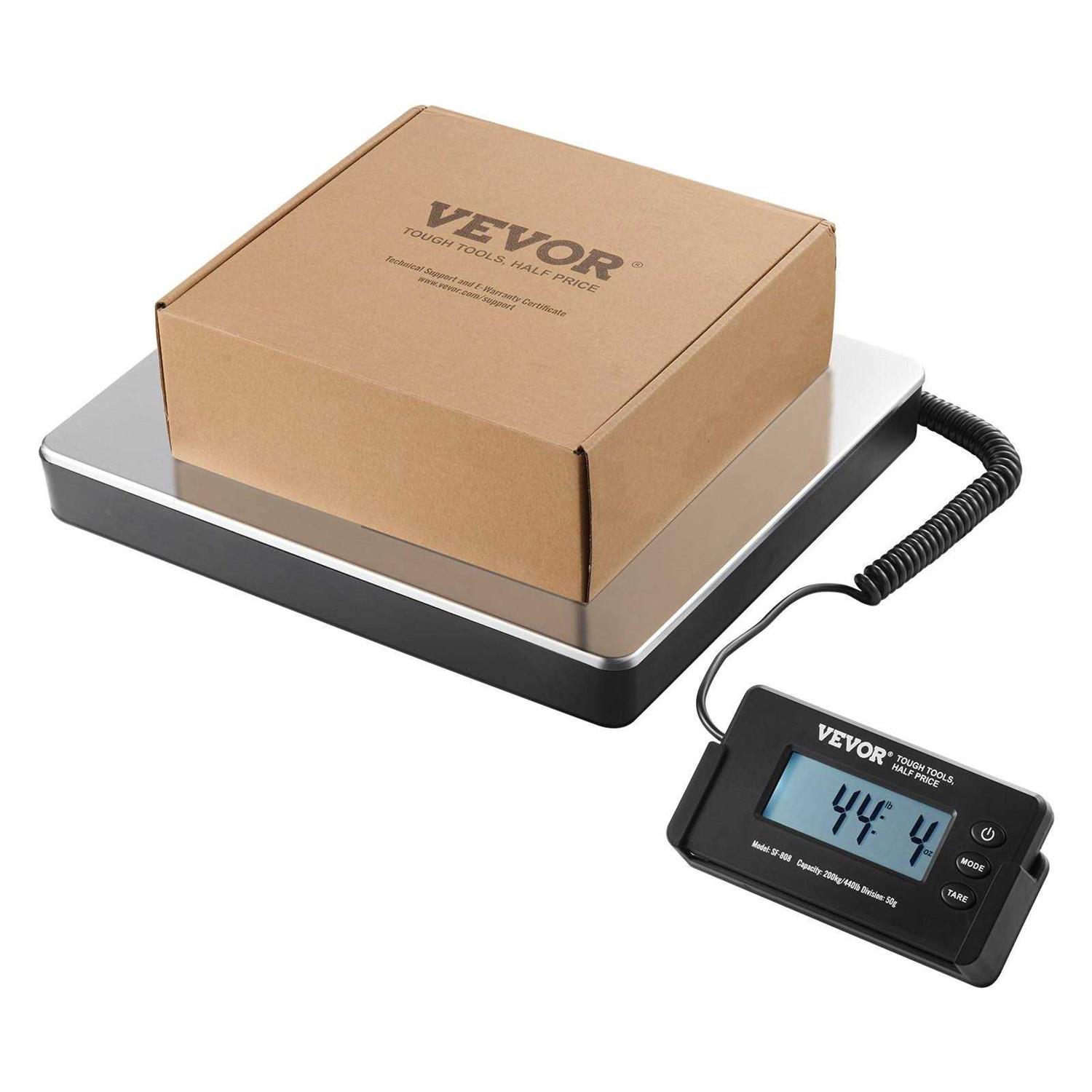 VEVOR Digital Shipping Scale 440 lbs x 1.7 oz. Heavy Duty Postal Scale with Timer