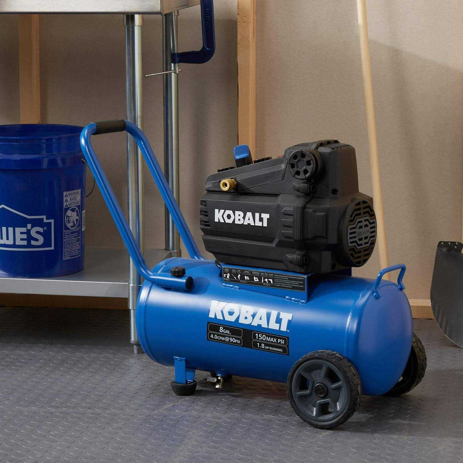 Kobalt 8-Gallons Portable 150 Psi Horizontal Air Compressor 0300842 - Image 3