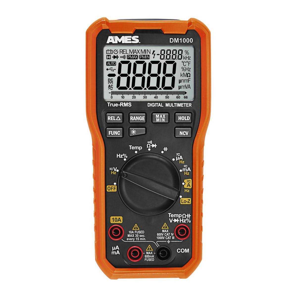 Ames Instruments DM1000 Electricians HVAC Contractor TRMS Multimeter - Image 4