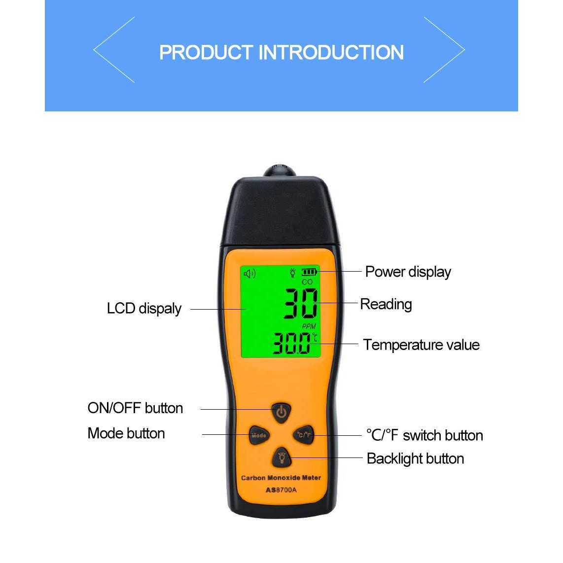 Cheffort Handheld Carbon Monoxide Meter Portable Carbon Monoxide Detector - Image 5