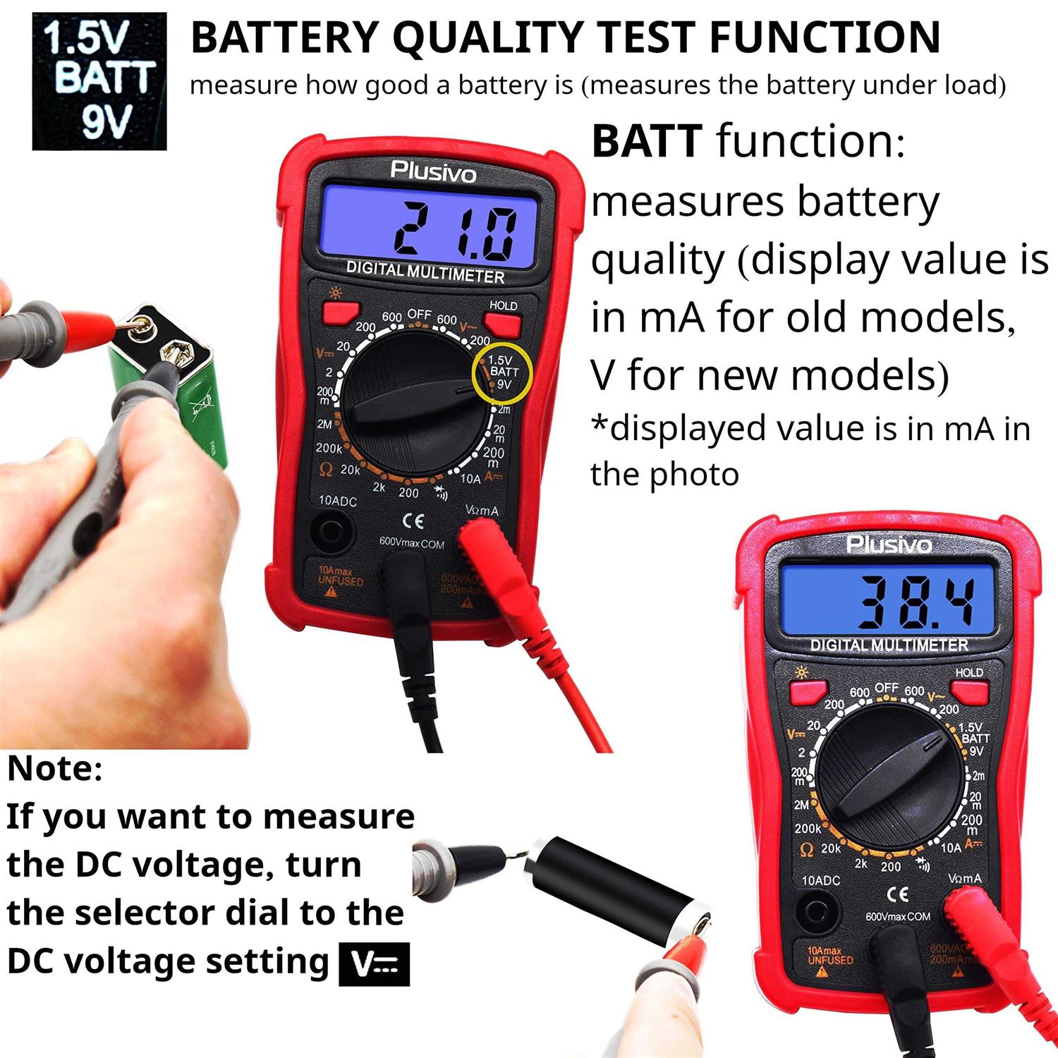 Digital Multimeter for Voltage, Resistance, Current, Continuity, Battery and Diode Multi Tester with Probes - Image 5