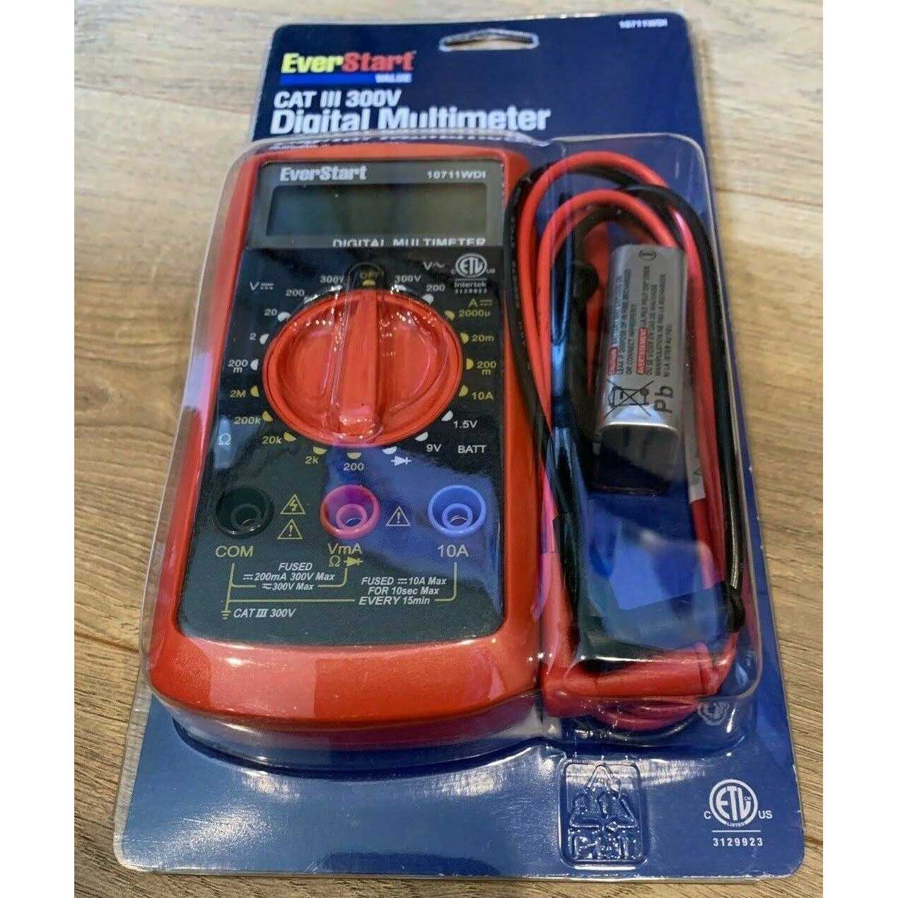 Everstart Value Automotive 300 Volt Digital LCD Multimeter 10711WDI - Image 2