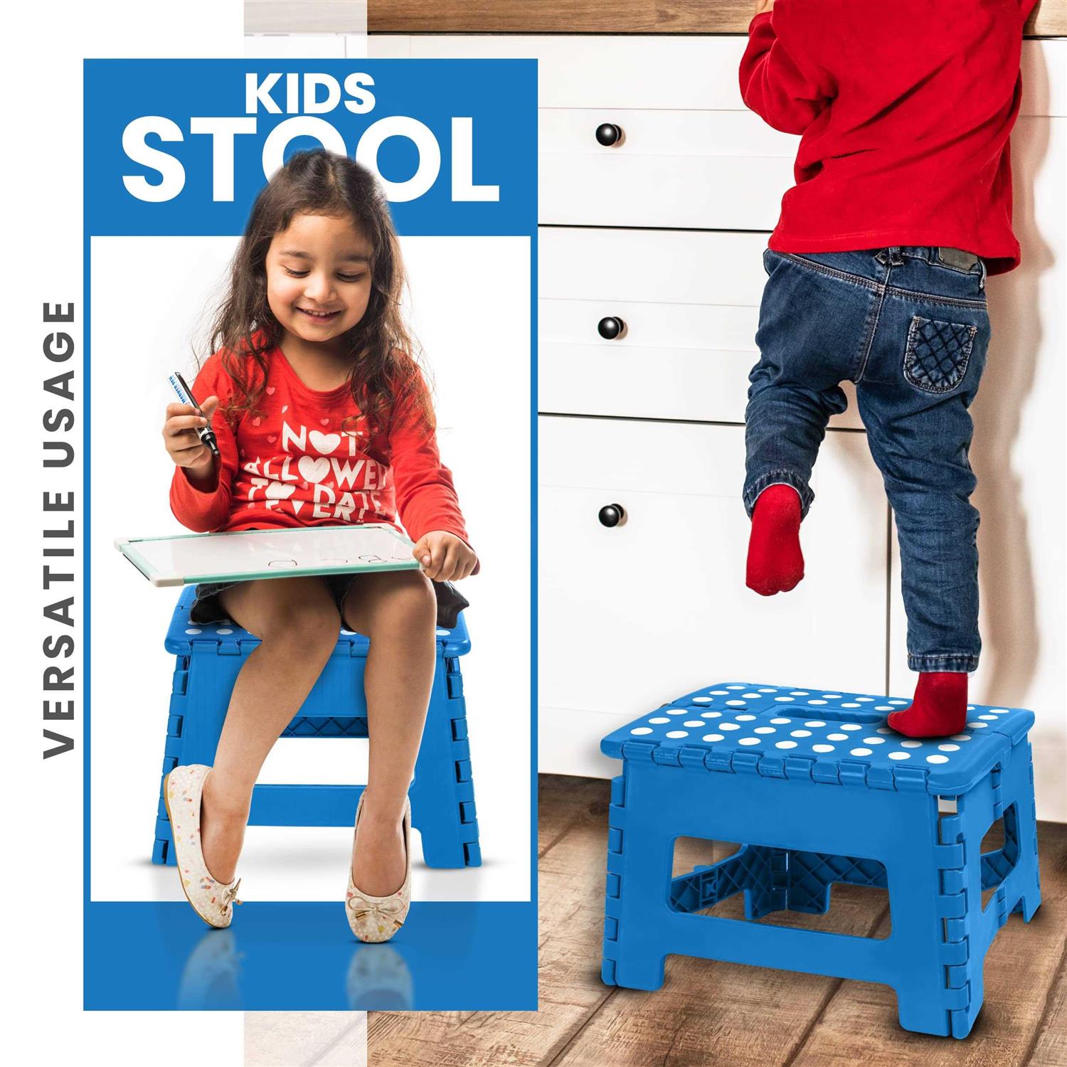 Utopia Home Foldable Step Stool for Kids 11 Inches Wide and 8 Inches Tall - Image 5