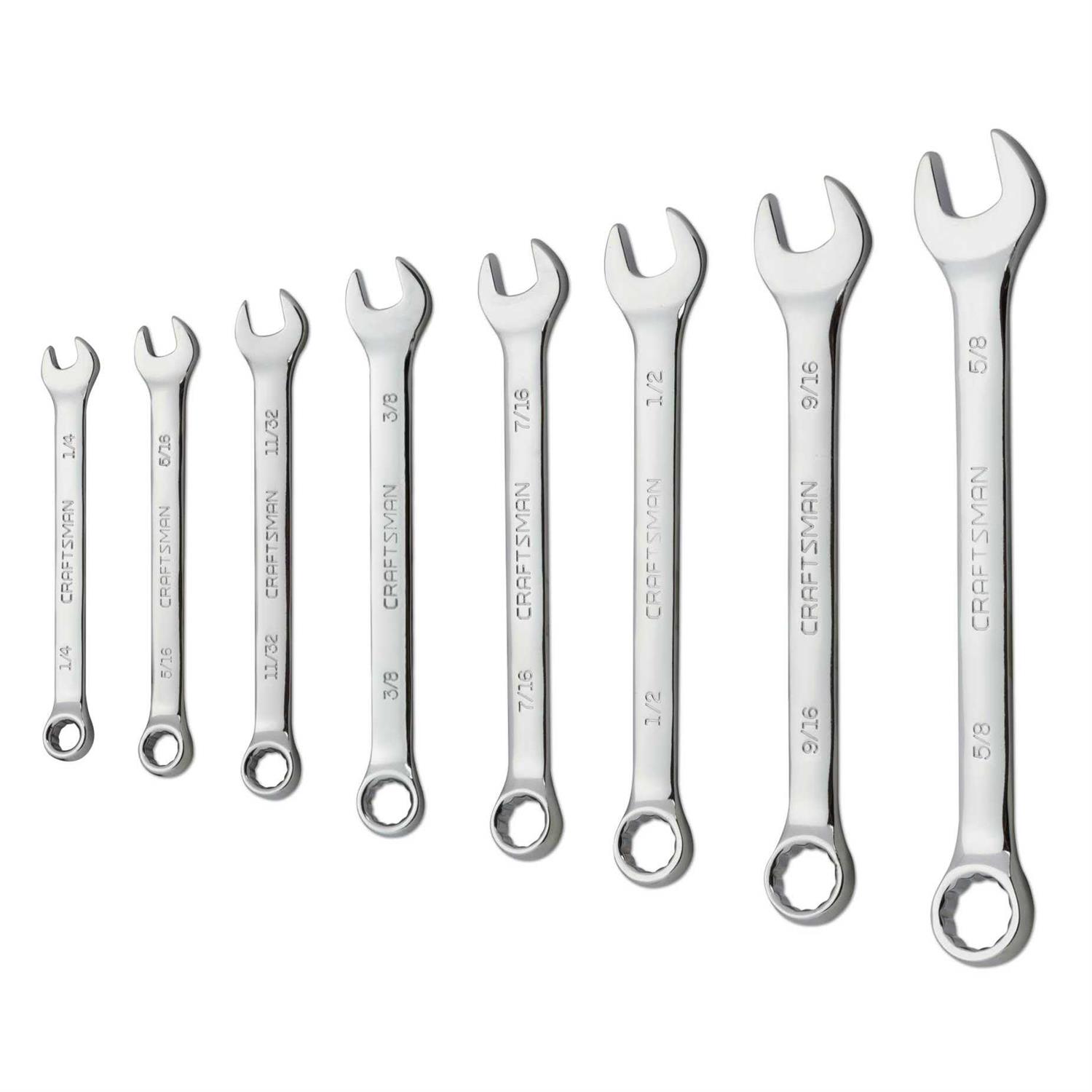 Craftsman 8-Piece standard 12 Point Combination Wrench Set