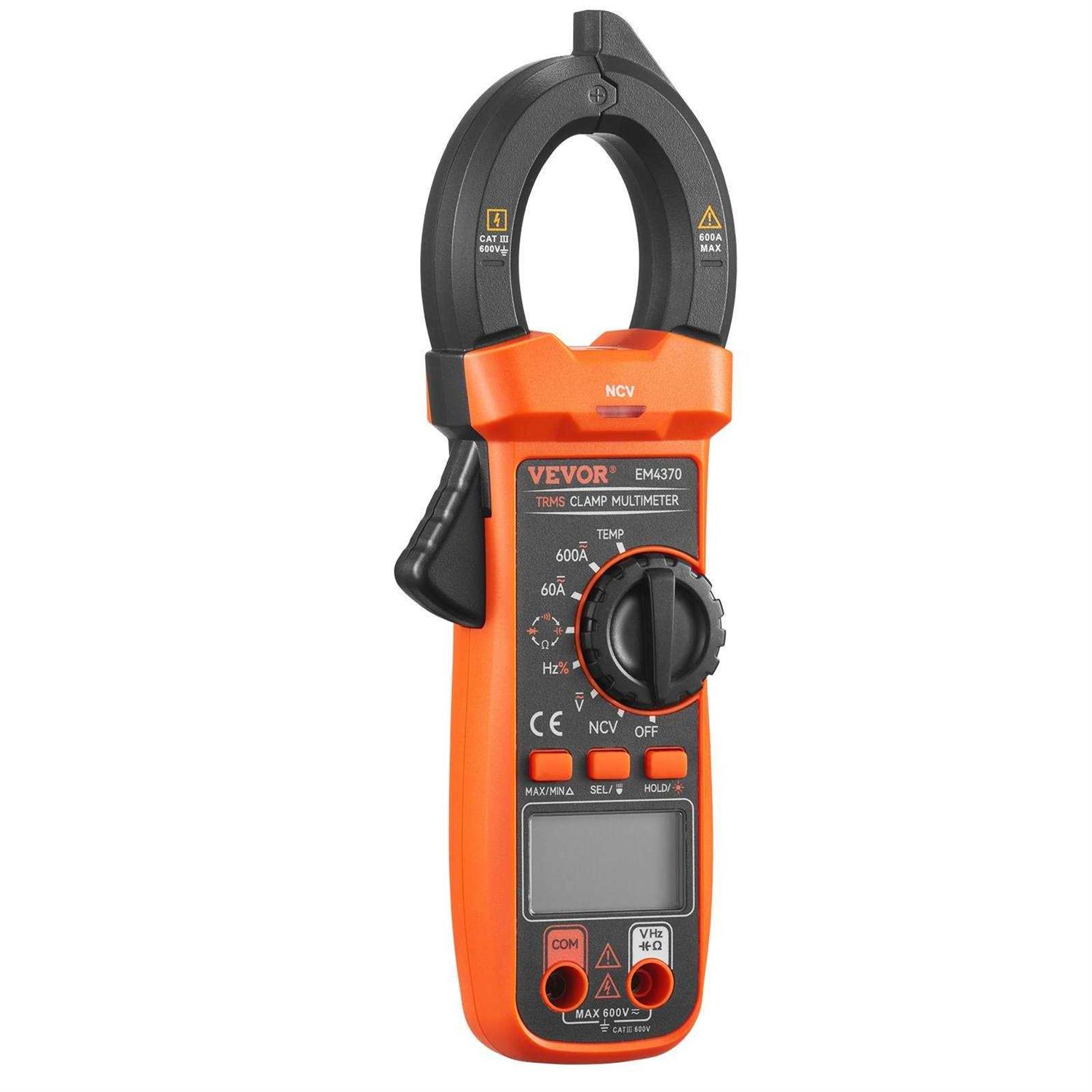 VEVOR Digital Clamp Meter Multimeter True RMS AC DC Volt Amp NCV Measurement - Image 5