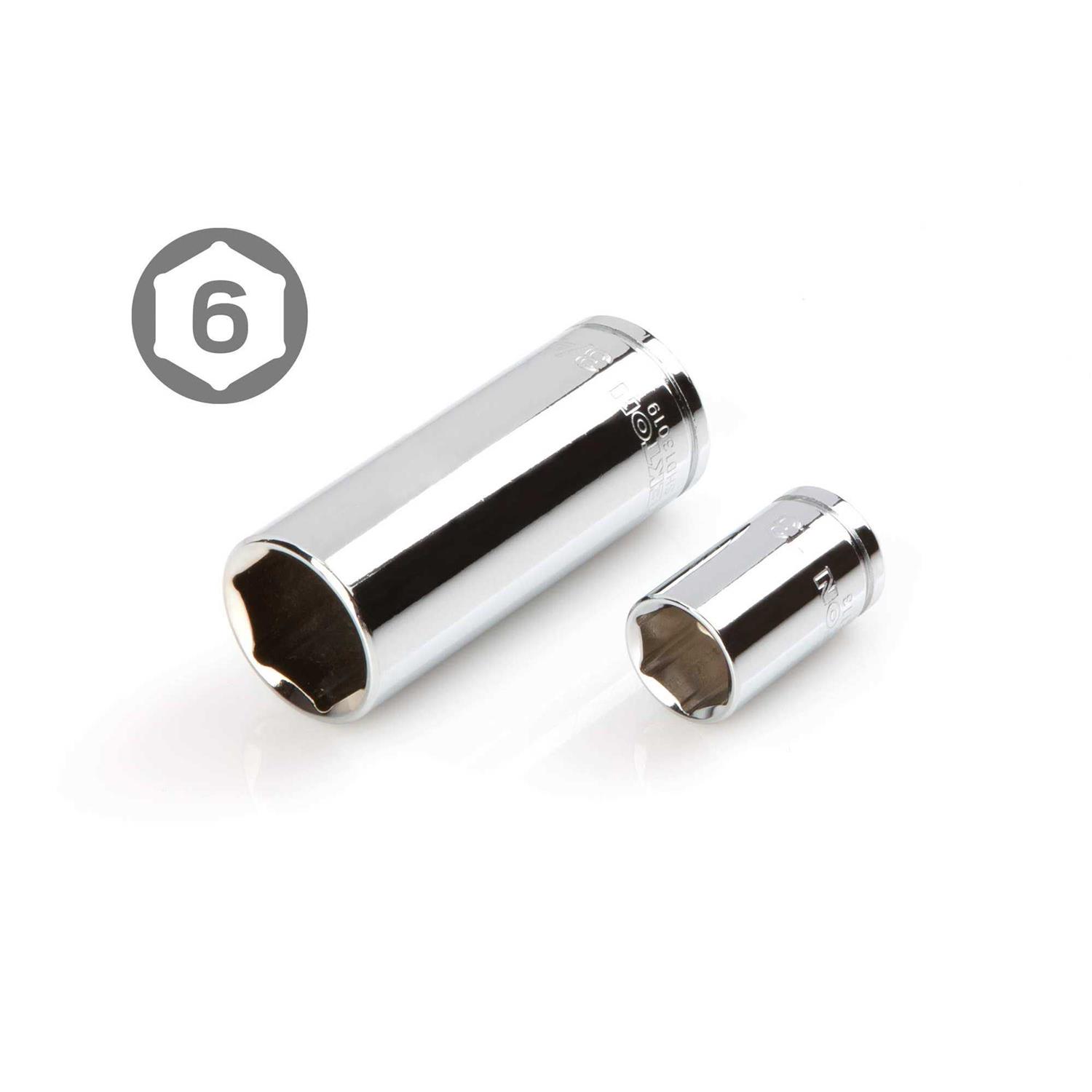 Tekton 3/8 Inch Drive 6-Point Socket and Ratchet Set - Image 3