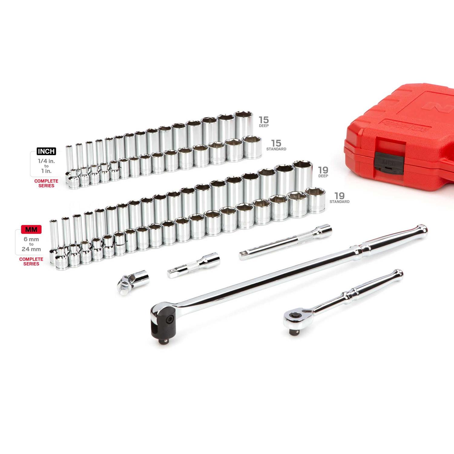 Tekton 3/8 Inch Drive 6-Point Socket and Ratchet Set - Image 5