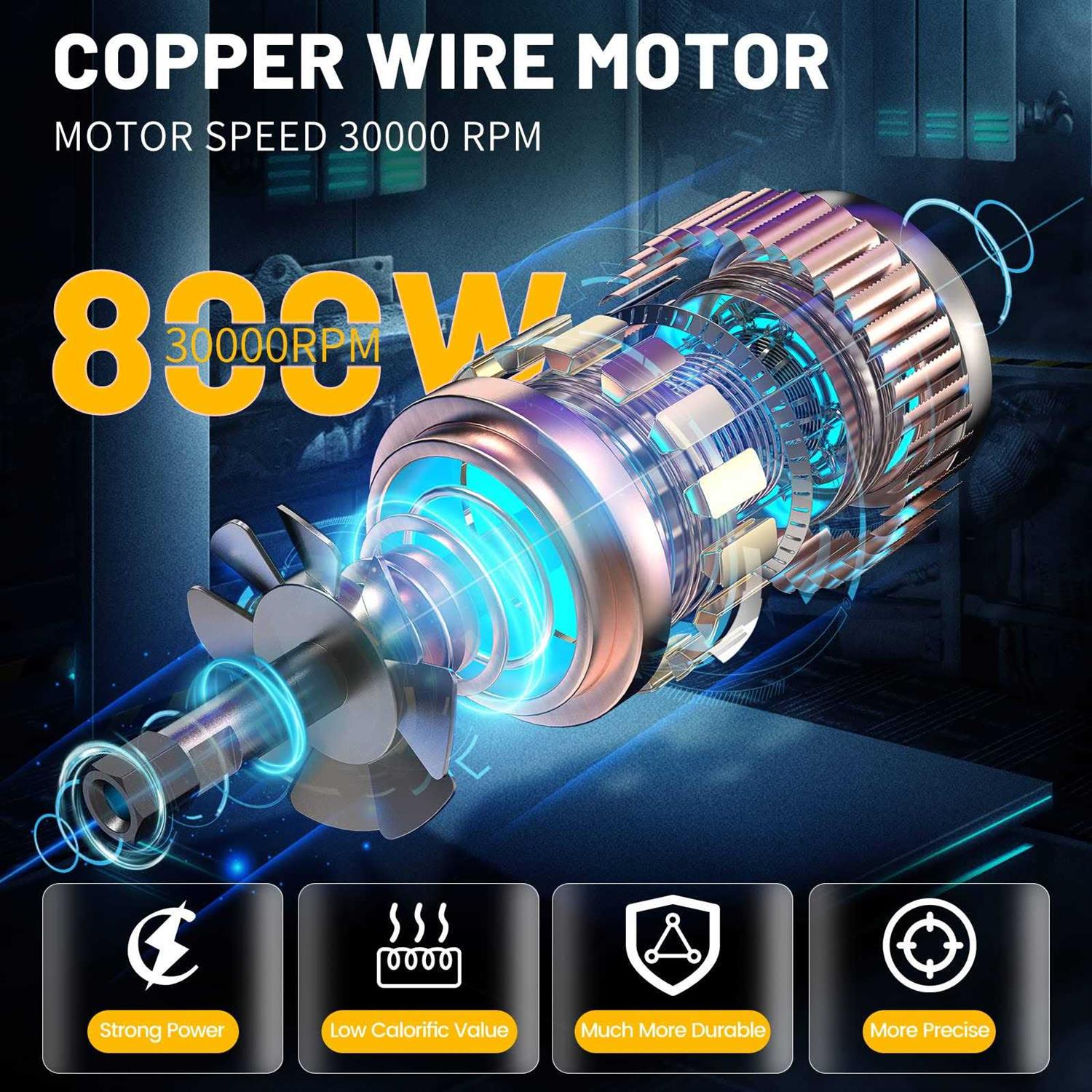 TwoWin Router Tool 110V 800W Compact Palm Wood Router Tool for Woodworking - Image 2