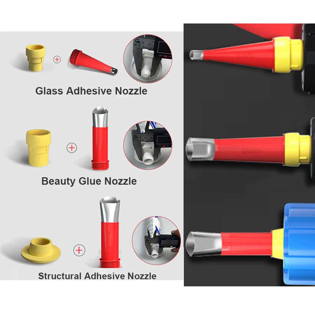 27pcs Caulking Finisher Kit, Reusable Caulking Nozzle Coating 15 Caulking Nozzle Applicators Caulking Tool Kit with 8 Connector Caulking Guns and 4 - Image 5