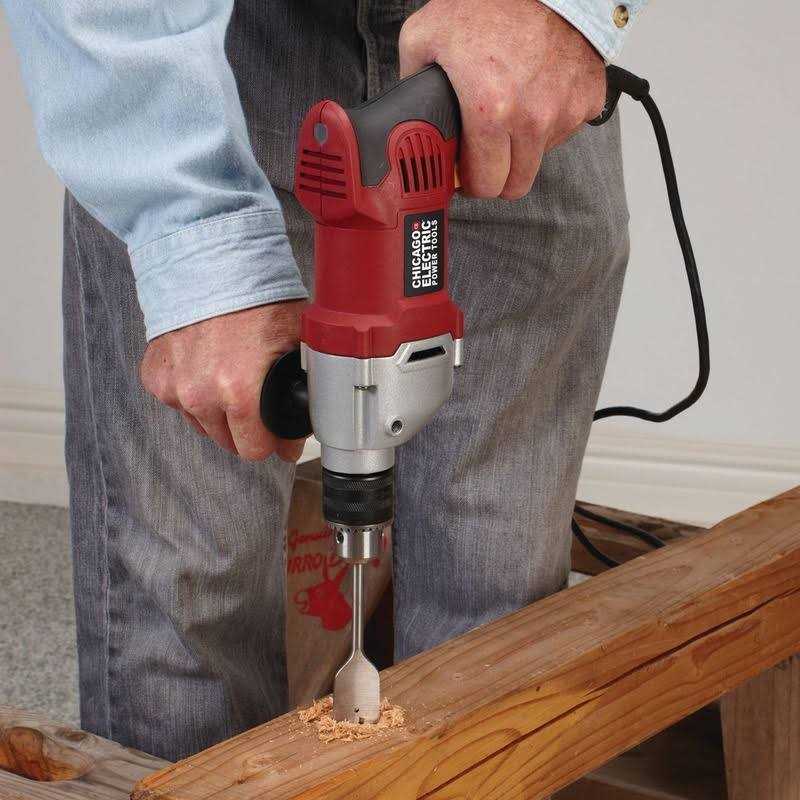 Chicago Electric Power Tools 6.3 Amp 1/2 in. Variable Speed Drill - Image 4
