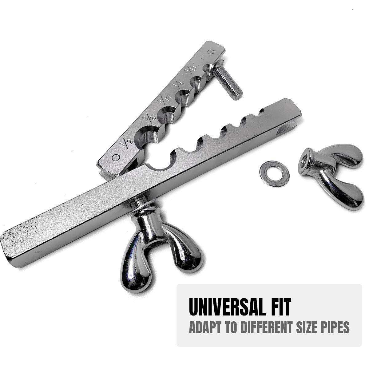 Thorstone Double & Single Flaring Tool Kit for Brake Line and Brass Tubing Tool with Extra Adapters - Image 4