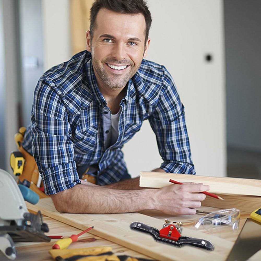 Swpeet 10'' Adjustable SpokeShave with Flat Base Metal Blade Wood Working Hand Tool Perfect for Wood Craft - Image 3